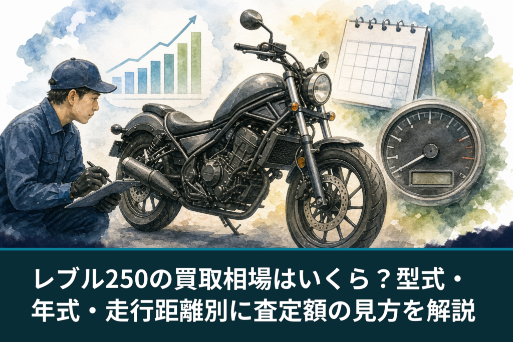 レブル250の買取相場はいくら？型式・年式・走行距離別に査定額の見方を解説