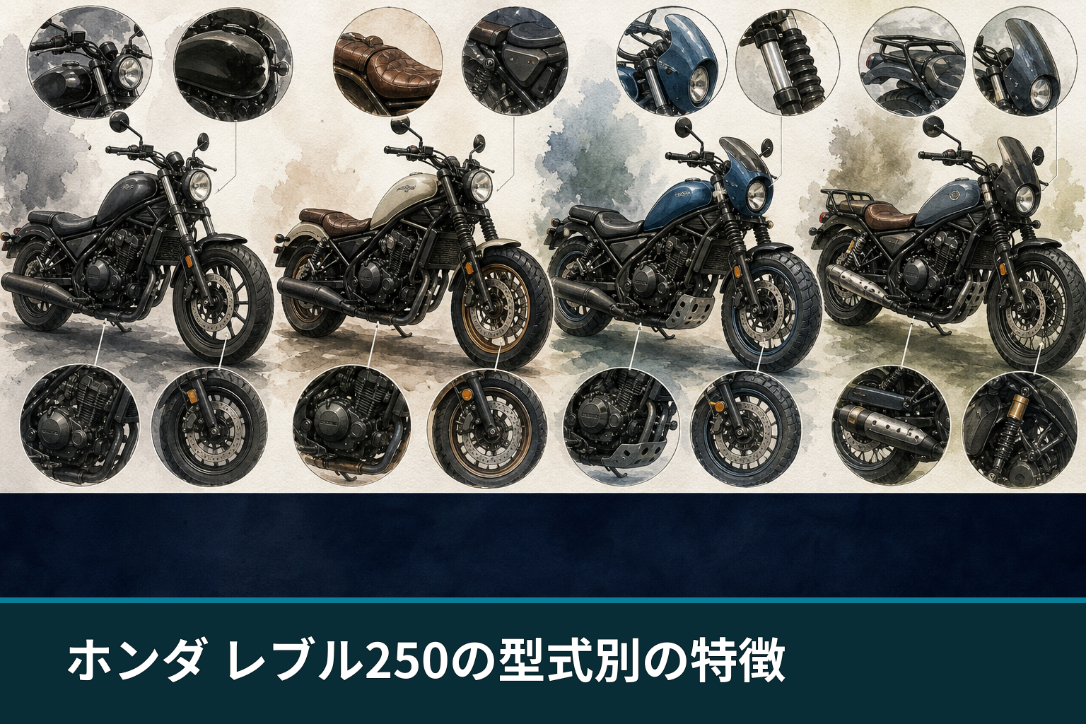 ホンダ レブル250の型式別の特徴