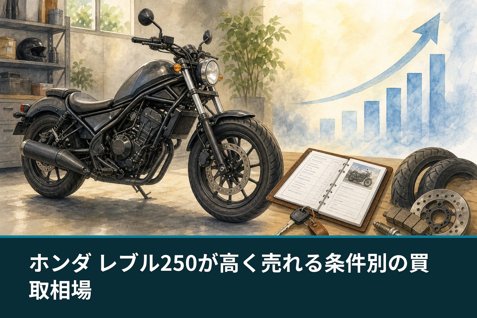 ホンダ レブル250が高く売れる条件別の買取相場