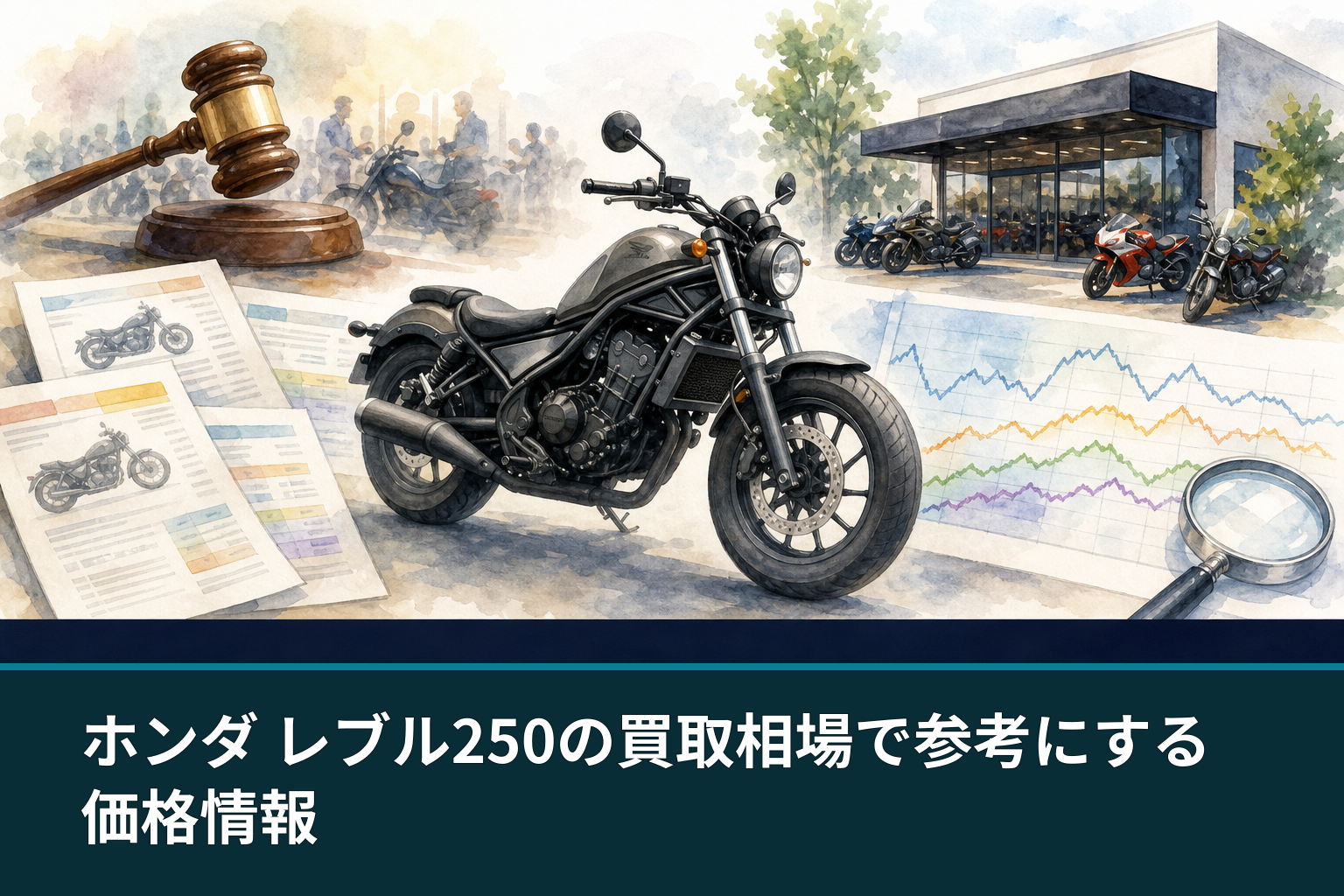 ホンダ レブル250の買取相場で参考にする価格情報