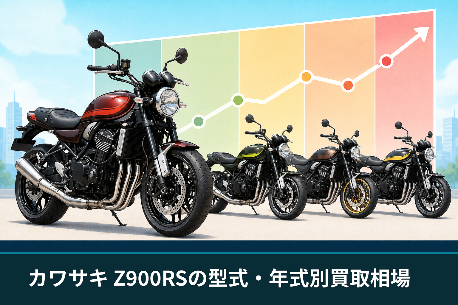 カワサキ Z900RSの型式・年式別買取相場
