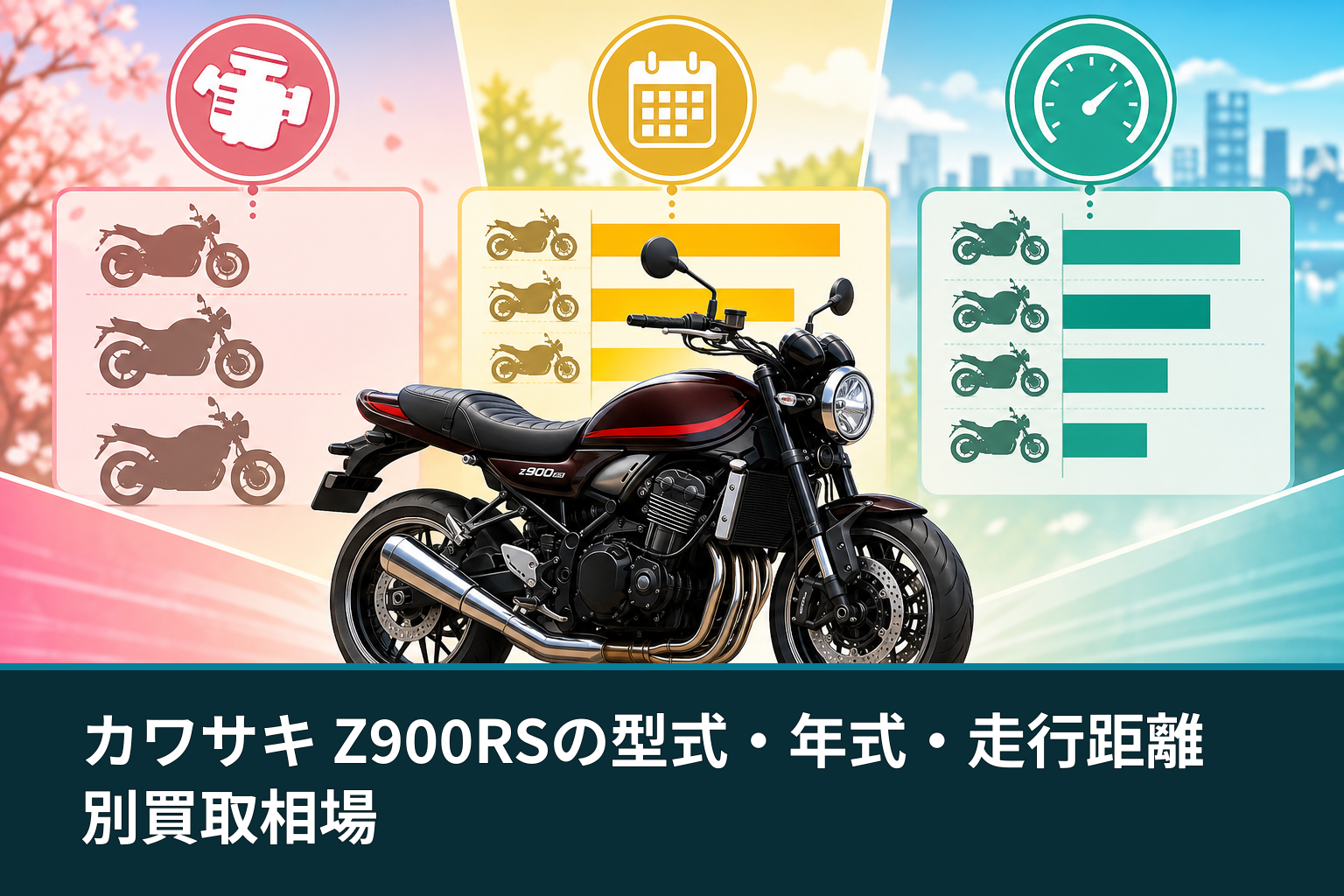 カワサキ Z900RSの型式・年式・走行距離別買取相場