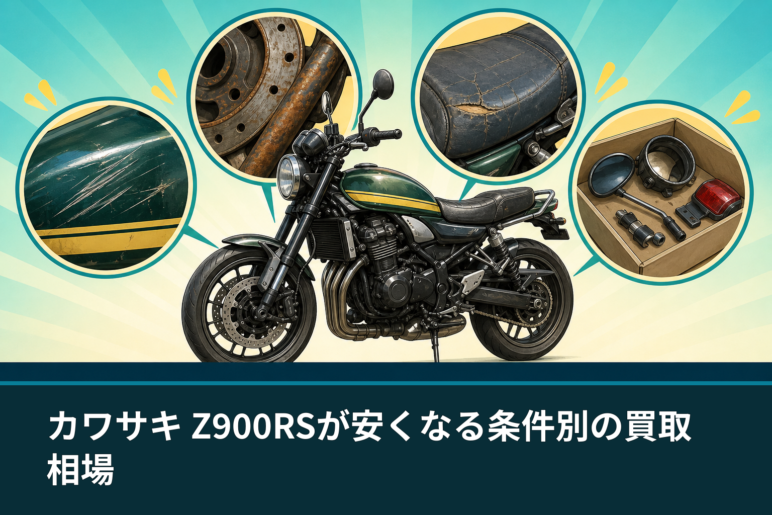 カワサキ Z900RSが安くなる条件別の買取相場