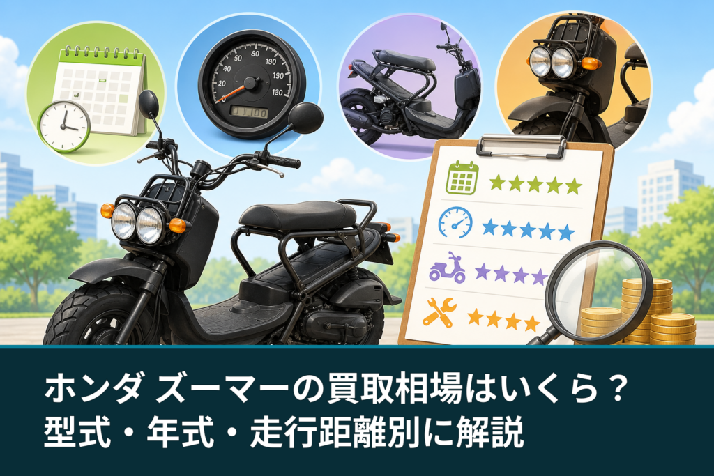 ホンダ ズーマーの買取相場はいくら？型式・年式・走行距離別に解説
