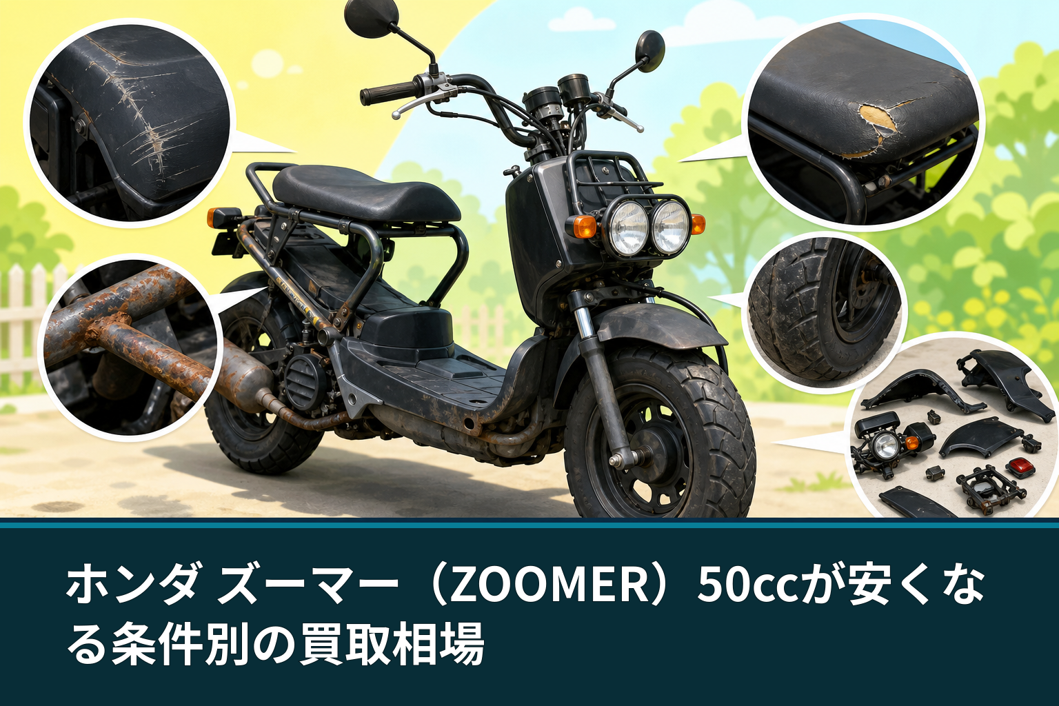 ホンダ ズーマー（ZOOMER）50ccが安くなる条件別の買取相場