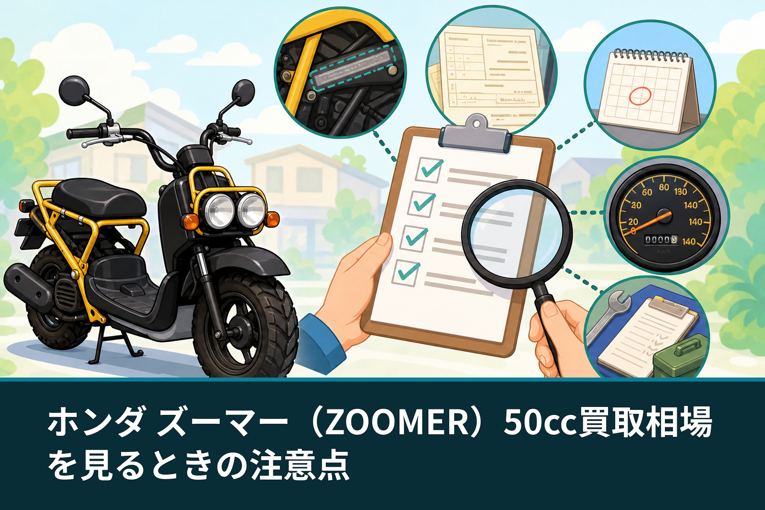 ホンダ ズーマー（ZOOMER）50cc買取相場を見るときの注意点