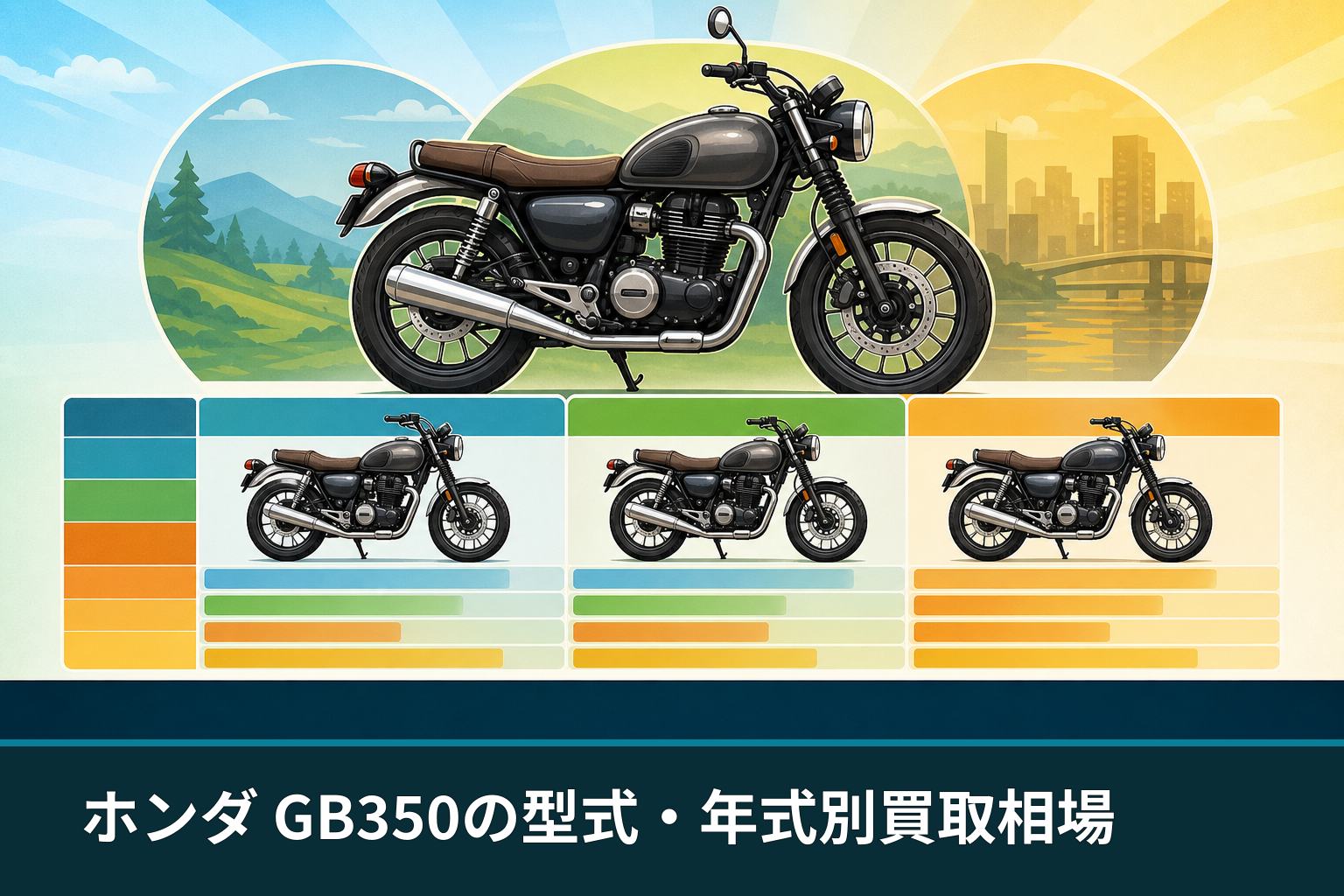 ホンダ GB350の型式・年式別買取相場