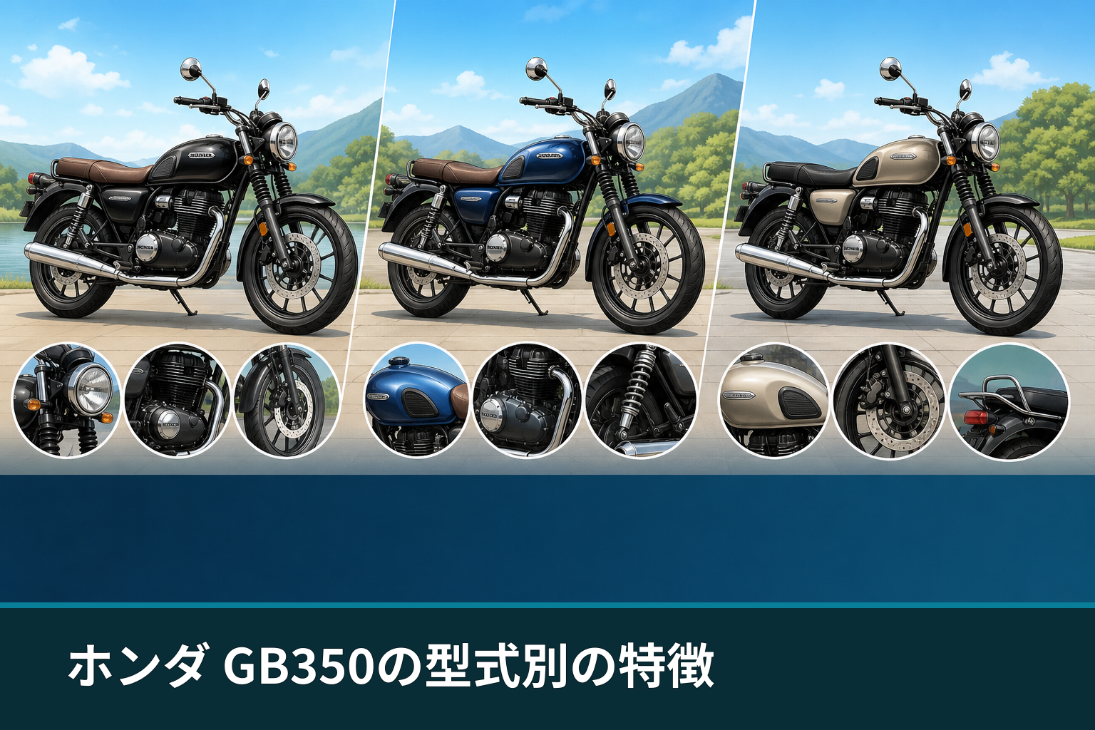 ホンダ GB350の型式別の特徴