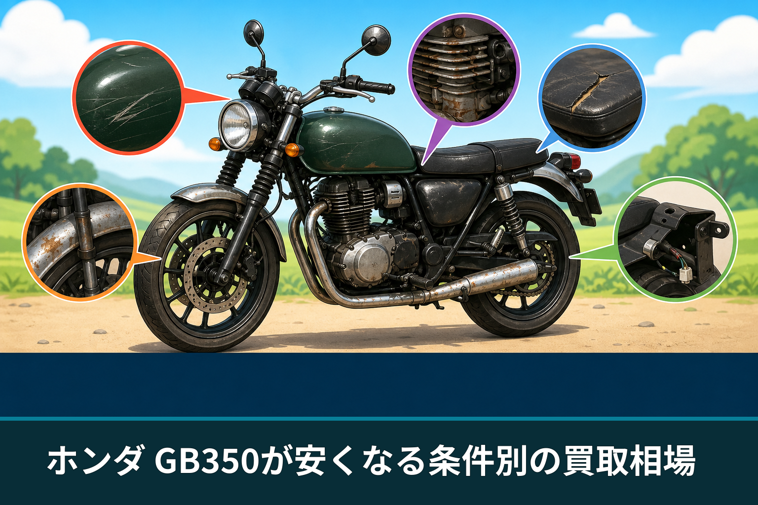 ホンダ GB350が安くなる条件別の買取相場