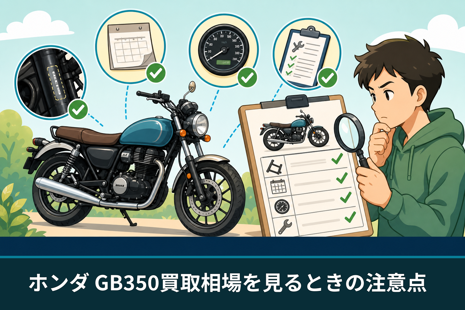 ホンダ GB350買取相場を見るときの注意点