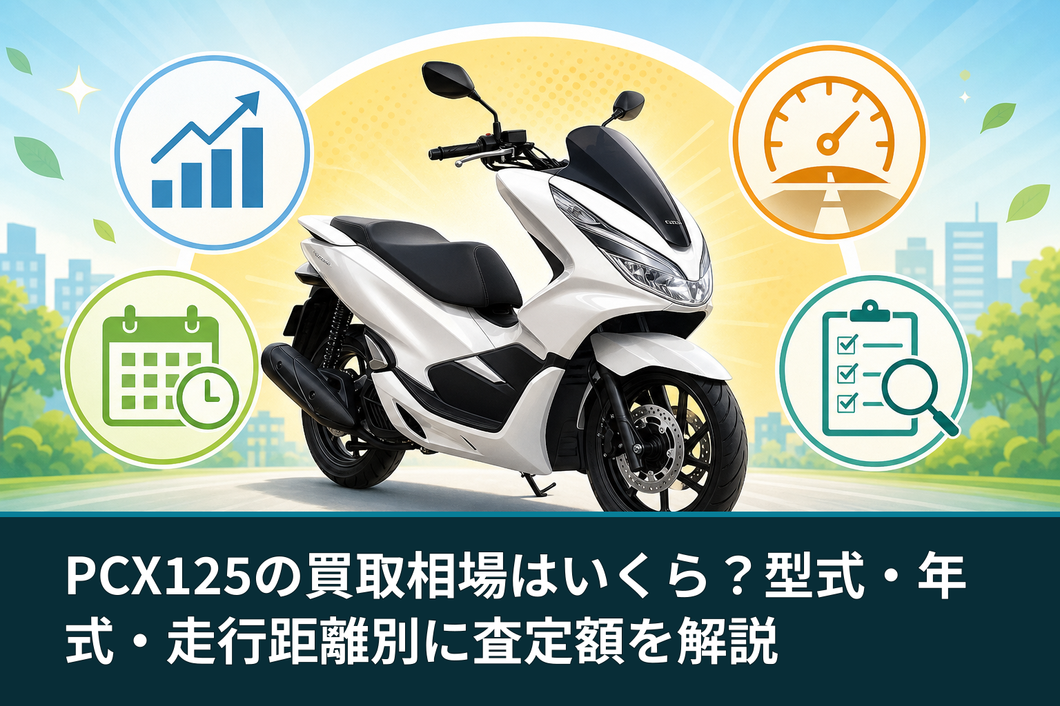 PCX125の買取相場はいくら?型式・年式・走行距離別に査定額を解説