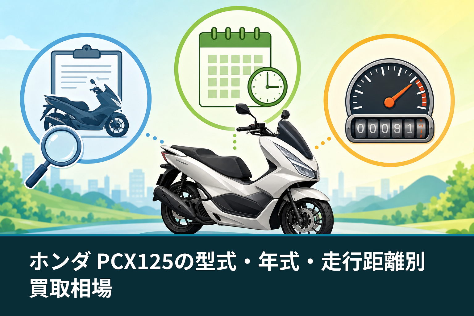 ホンダ PCX125の型式・年式・走行距離別買取相場