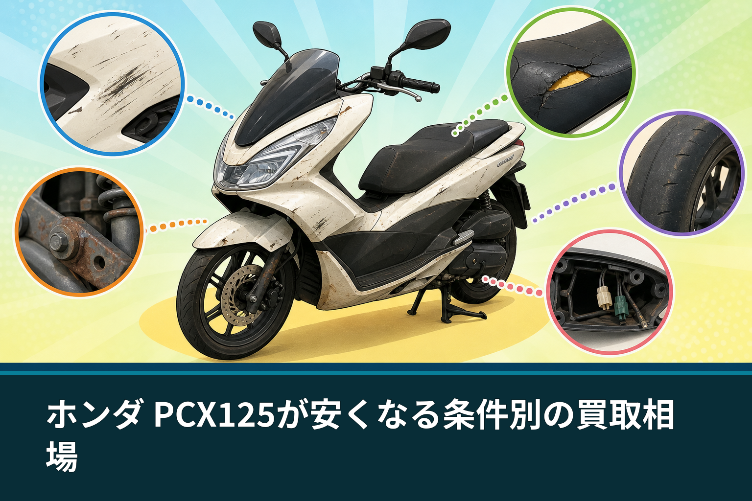 ホンダ PCX125が安くなる条件別の買取相場
