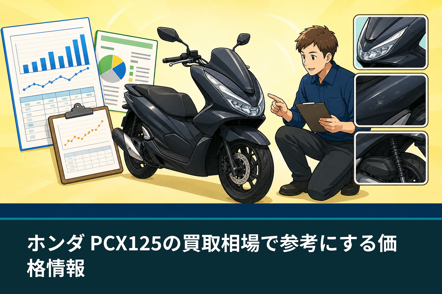 ホンダ PCX125の買取相場で参考にする価格情報