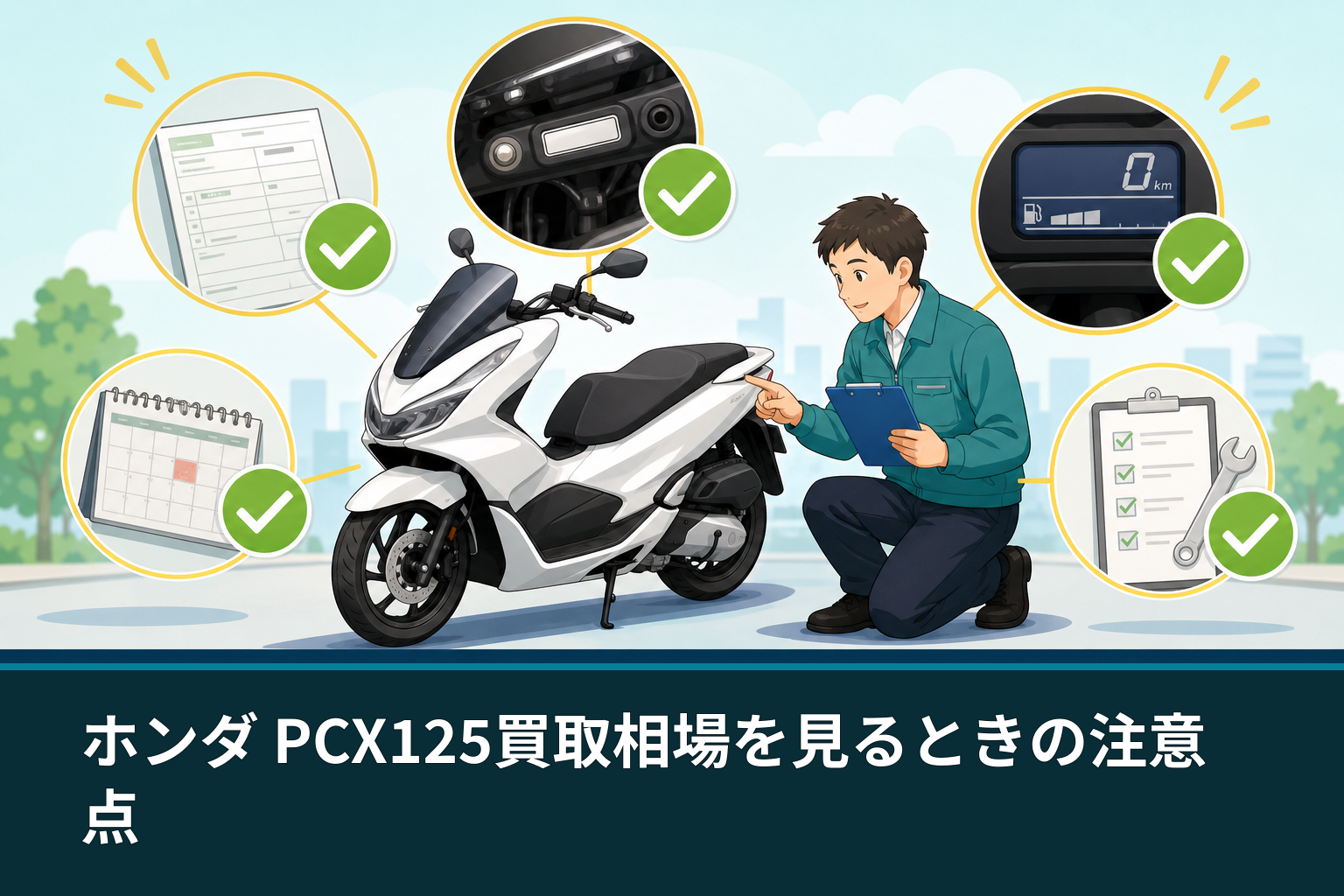 ホンダ PCX125買取相場を見るときの注意点