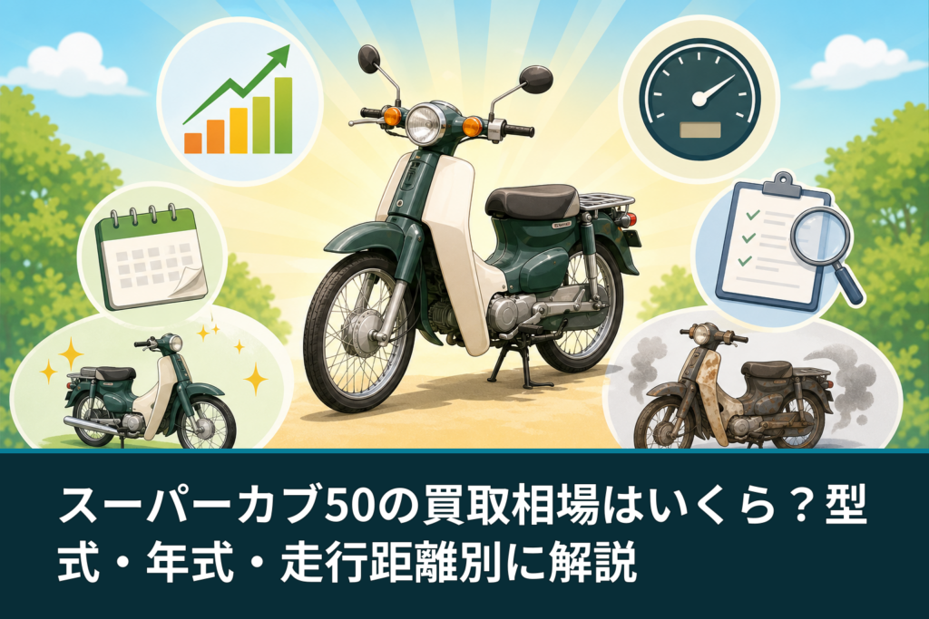 スーパーカブ50の買取相場はいくら？型式・年式・走行距離別に解説