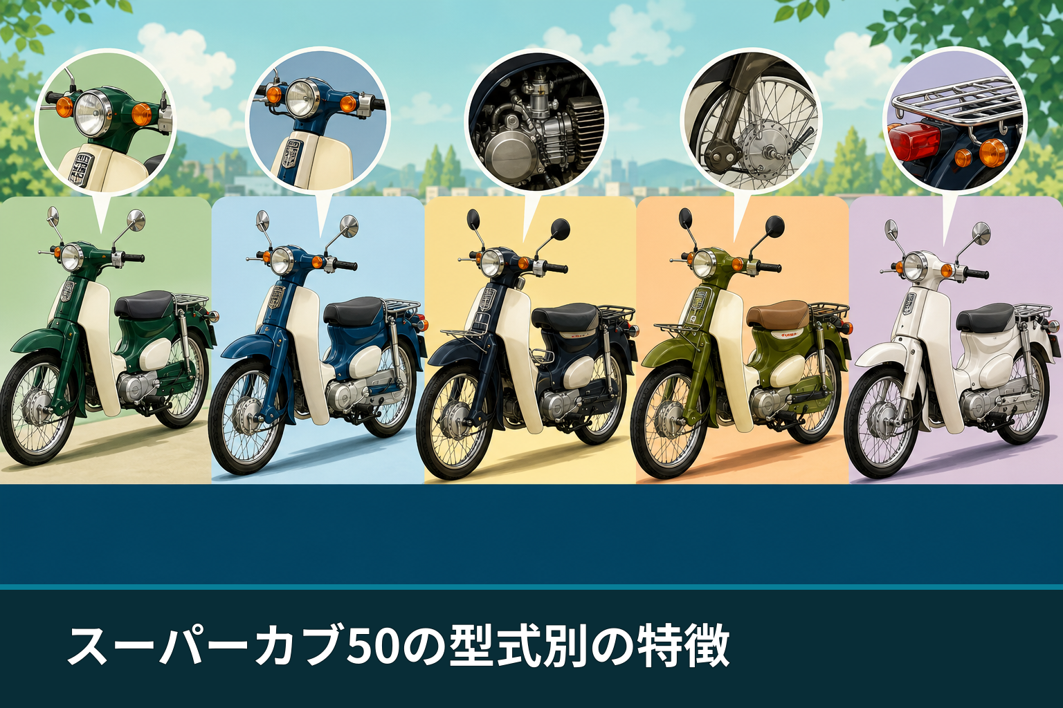 スーパーカブ50の型式別の特徴