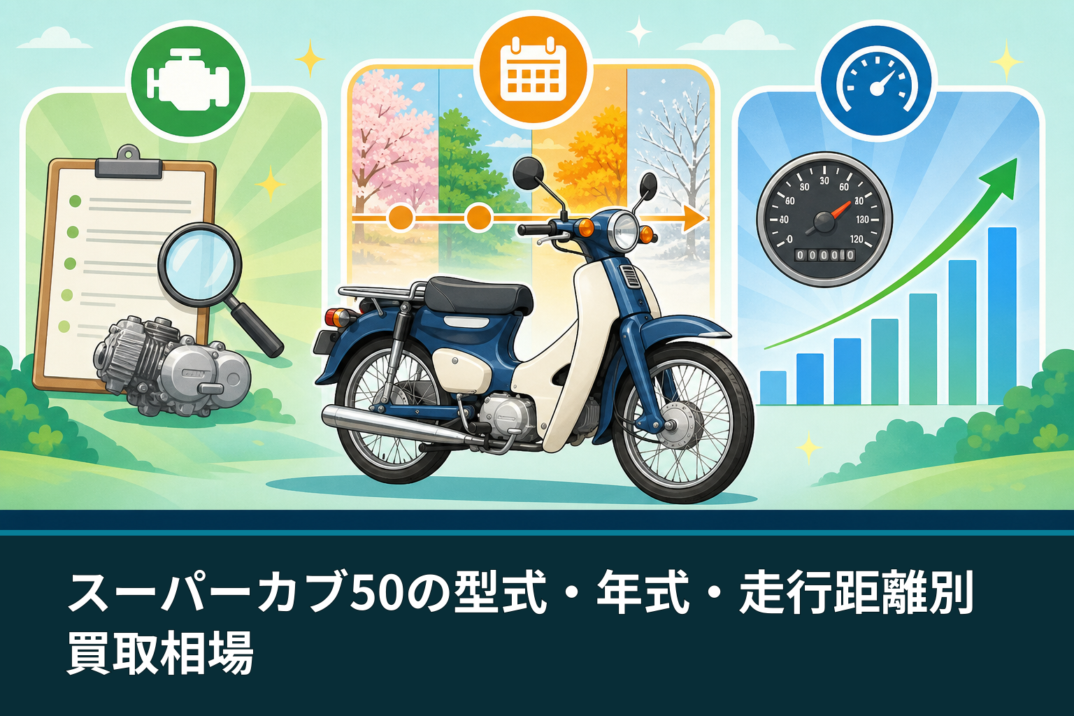 スーパーカブ50の型式・年式・走行距離別買取相場