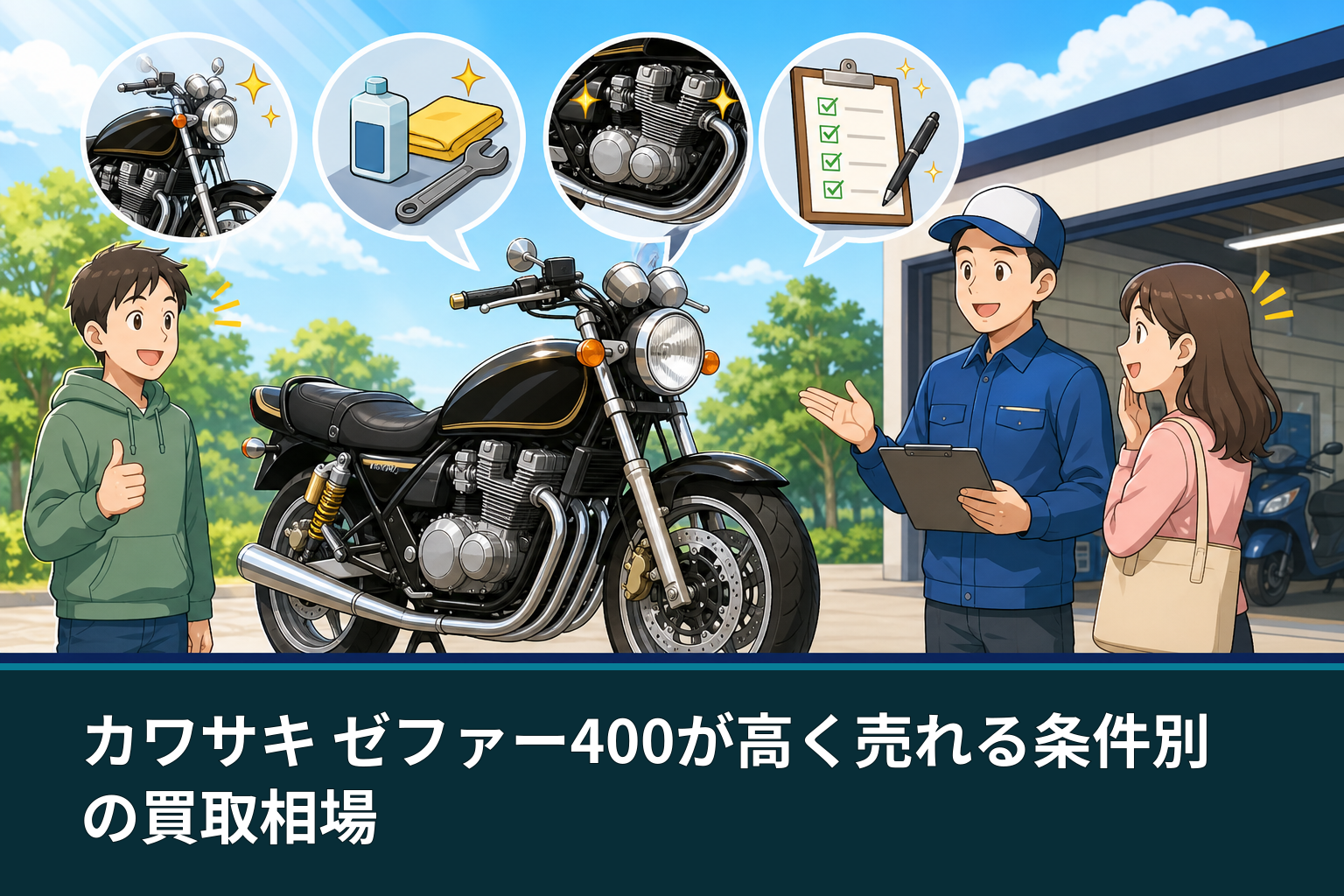 カワサキ ゼファー400が高く売れる条件別の買取相場