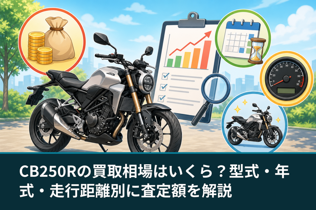 CB250Rの買取相場はいくら？型式・年式・走行距離別に査定額を解説