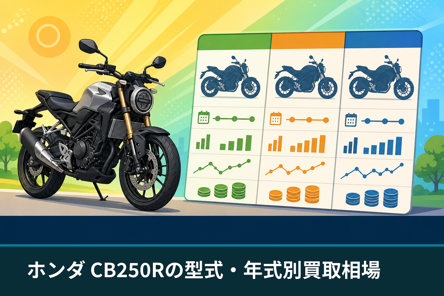 ホンダ CB250Rの型式・年式別買取相場