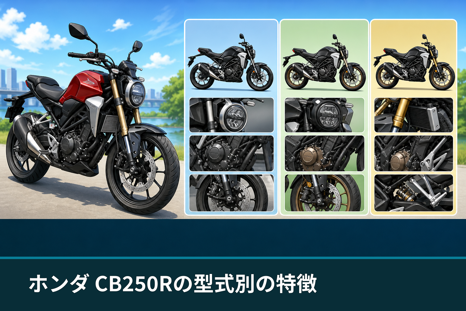 ホンダ CB250Rの型式別の特徴