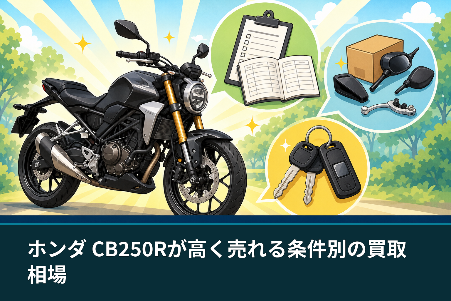 ホンダ CB250Rが高く売れる条件別の買取相場