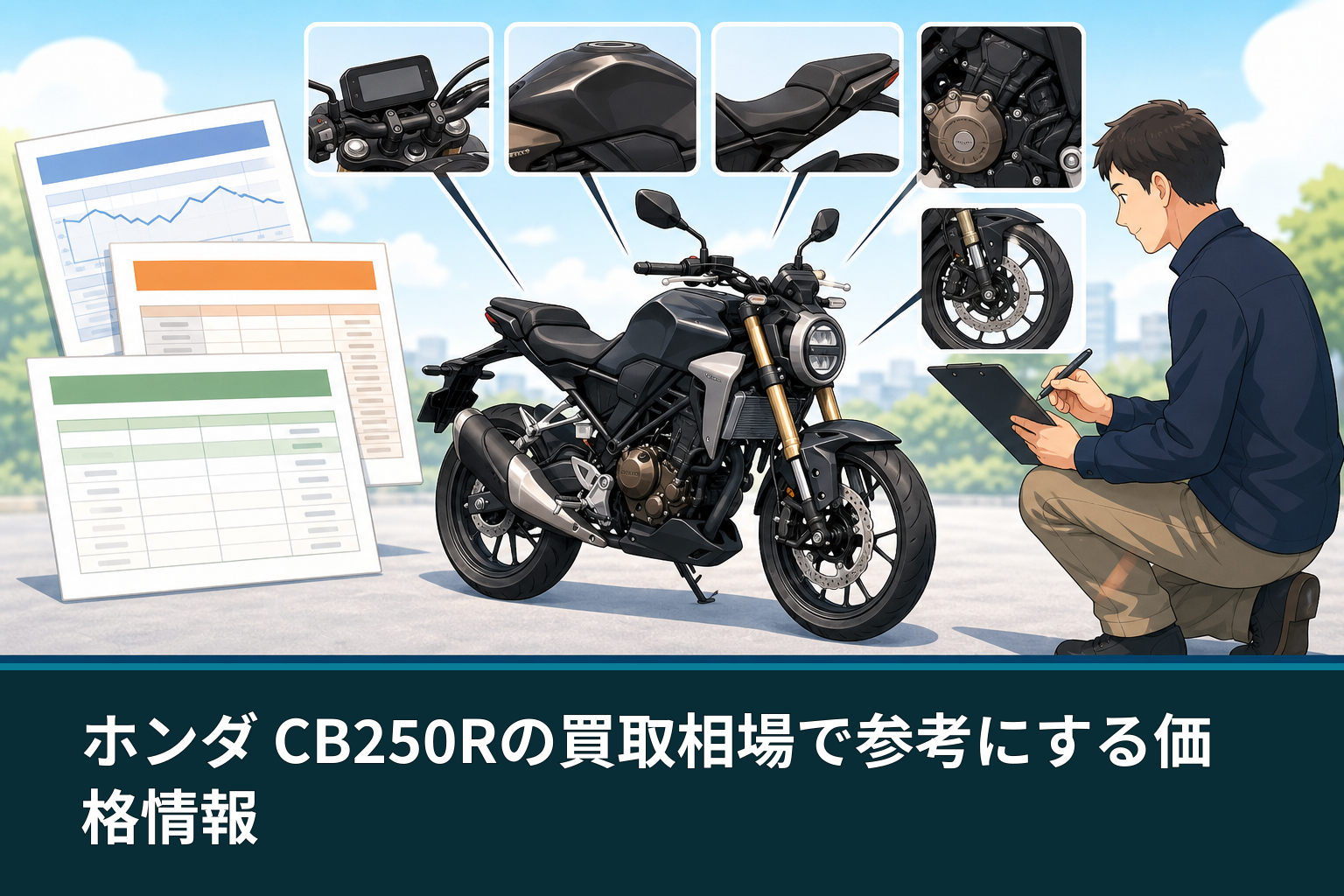 ホンダ CB250Rの買取相場で参考にする価格情報