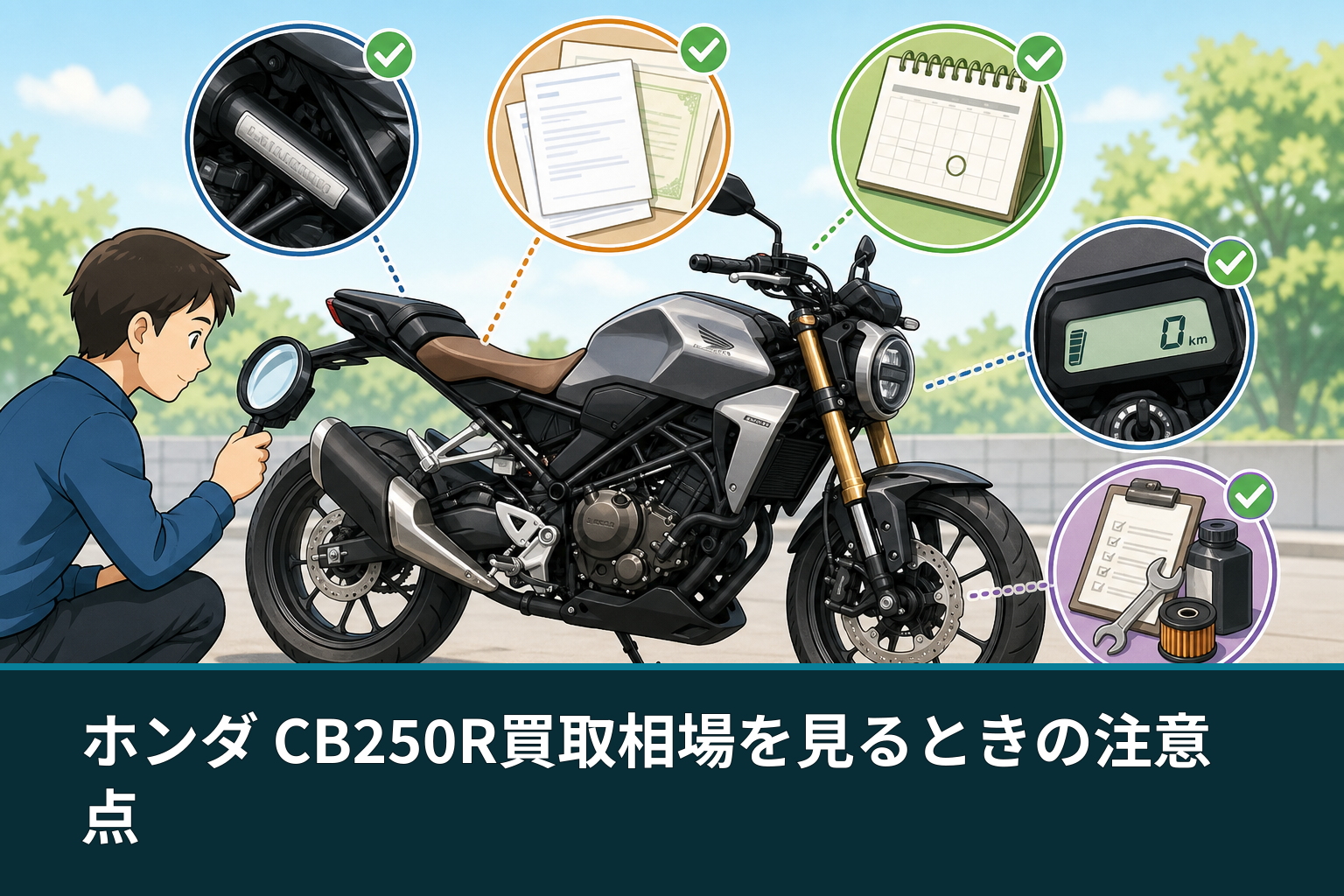ホンダ CB250R買取相場を見るときの注意点