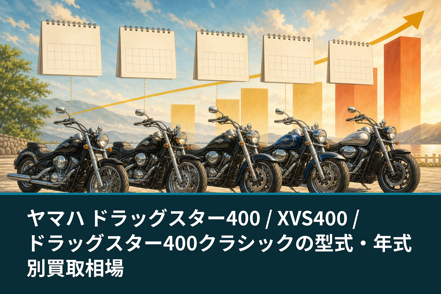 ヤマハ ドラッグスター400 / XVS400 / ドラッグスター400クラシックの型式・年式別買取相場