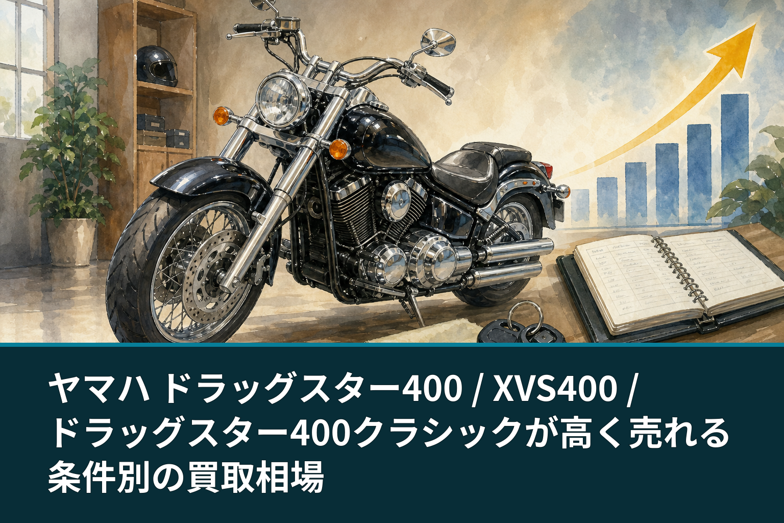 ヤマハ ドラッグスター400 / XVS400 / ドラッグスター400クラシックが高く売れる条件別の買取相場