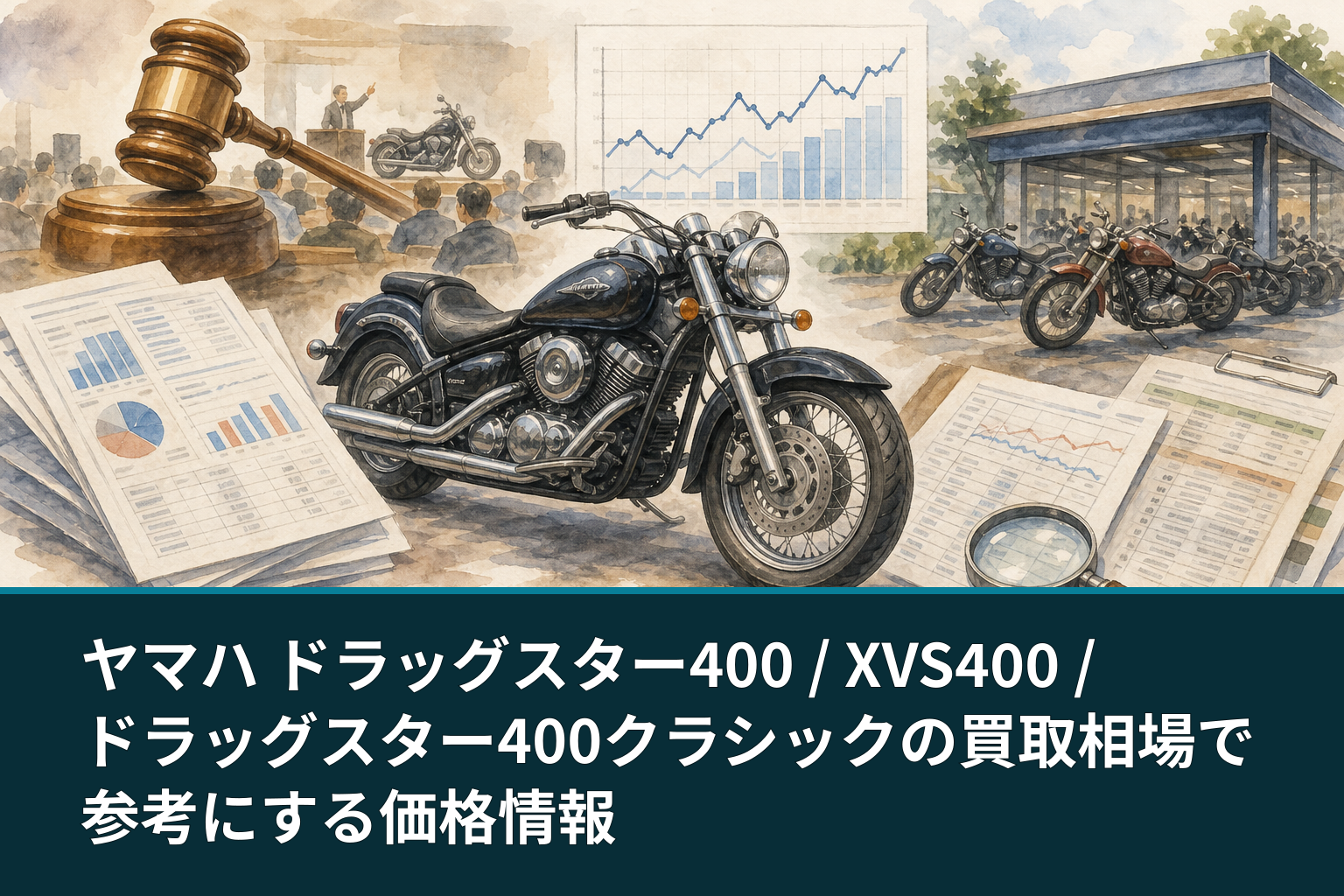 ヤマハ ドラッグスター400 / XVS400 / ドラッグスター400クラシックの買取相場で参考にする価格情報