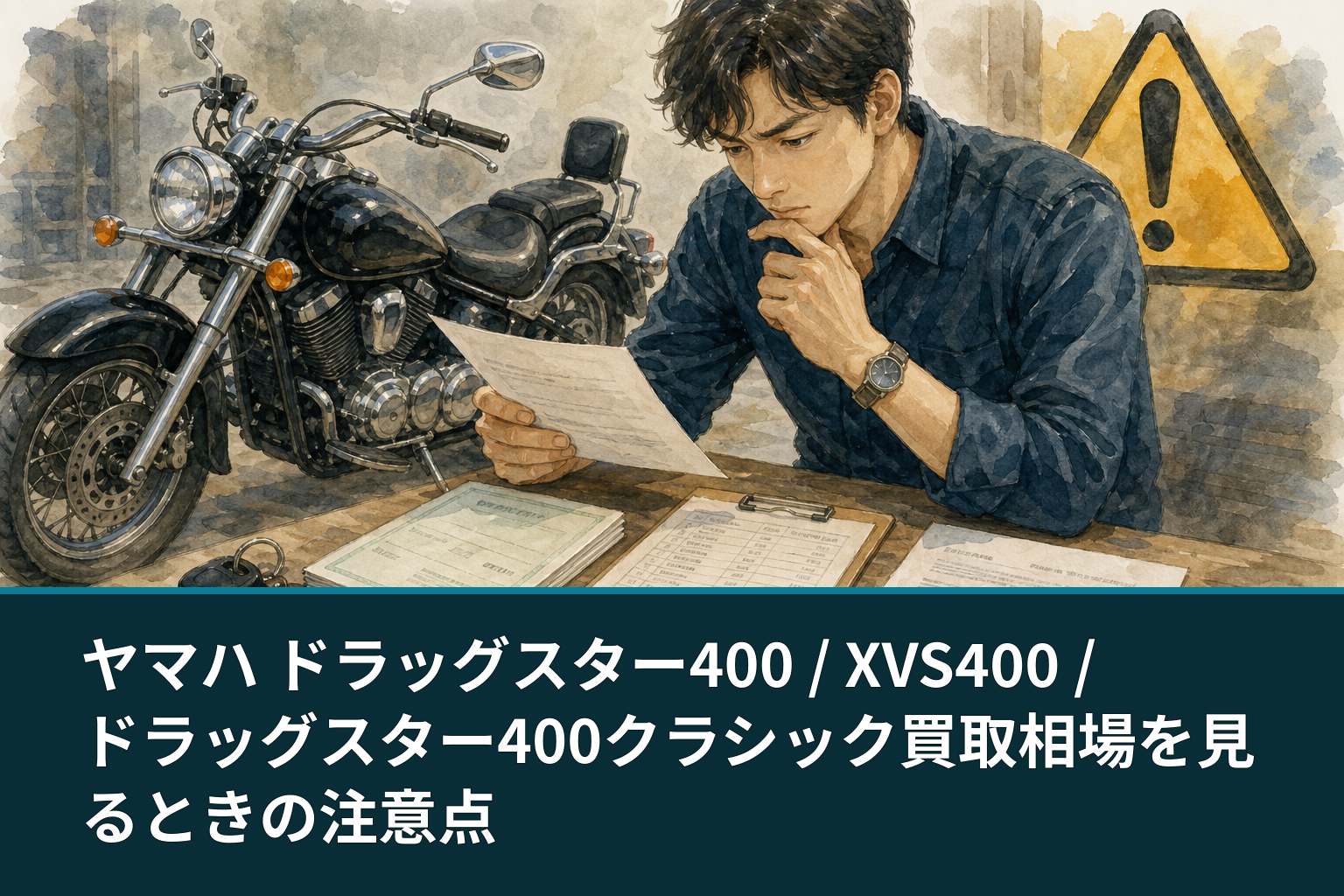 ヤマハ ドラッグスター400 / XVS400 / ドラッグスター400クラシック買取相場を見るときの注意点