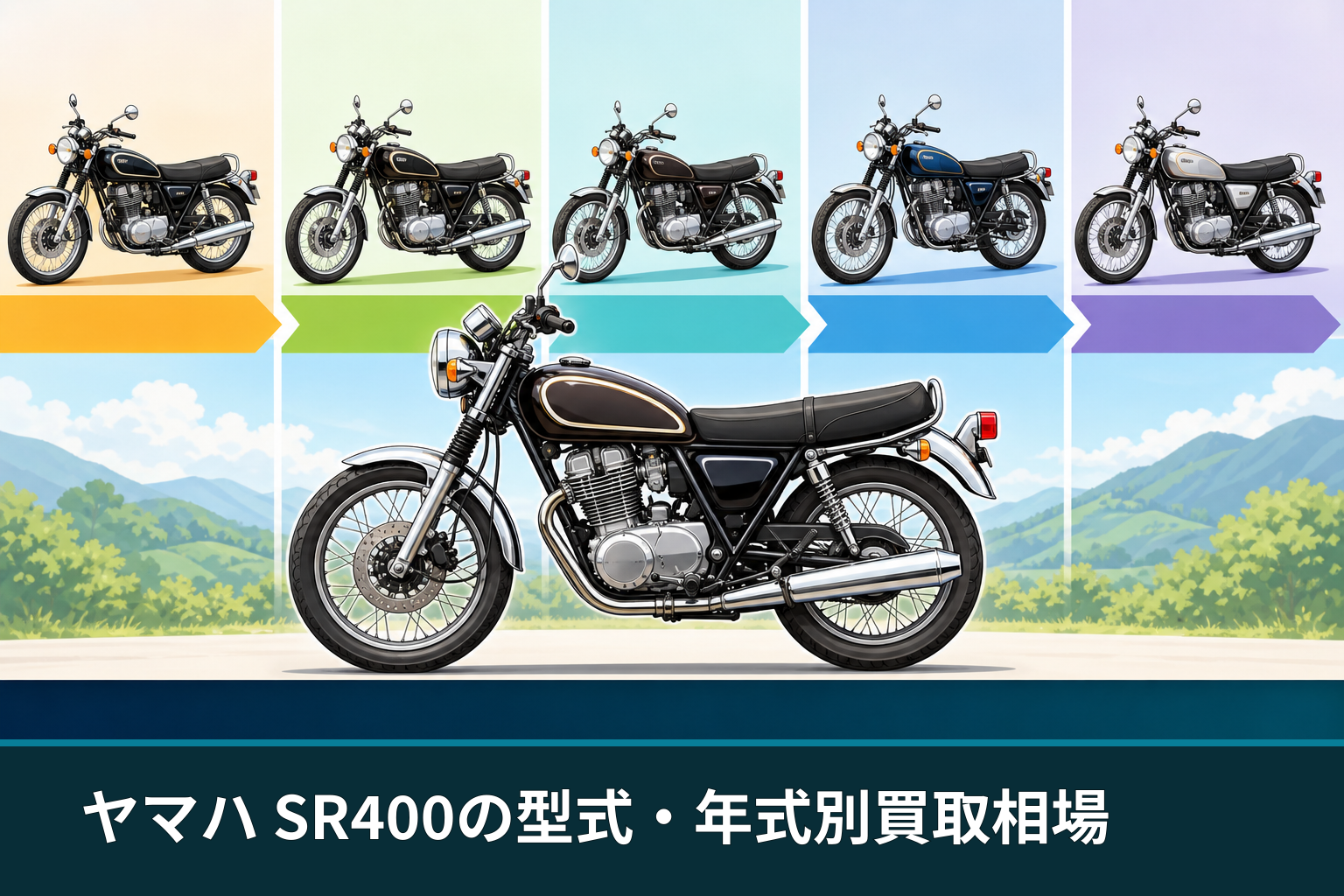 ヤマハ SR400の型式・年式別買取相場