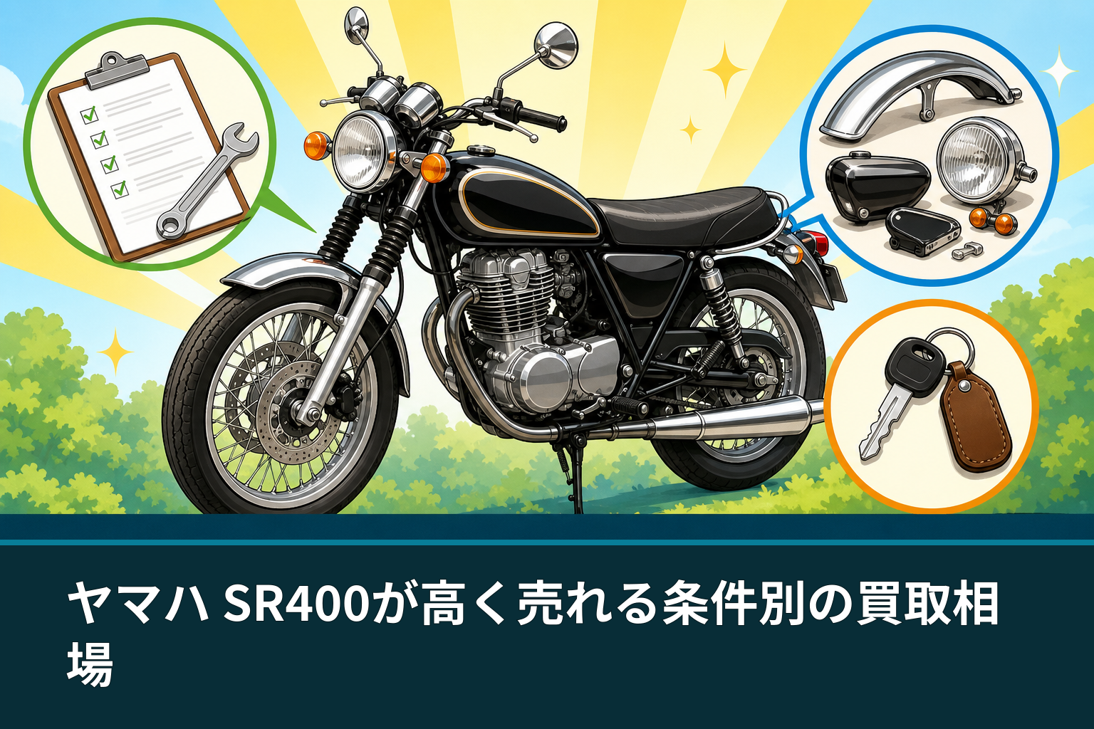 ヤマハ SR400が高く売れる条件別の買取相場