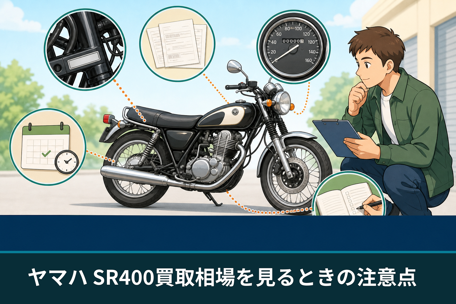 ヤマハ SR400買取相場を見るときの注意点
