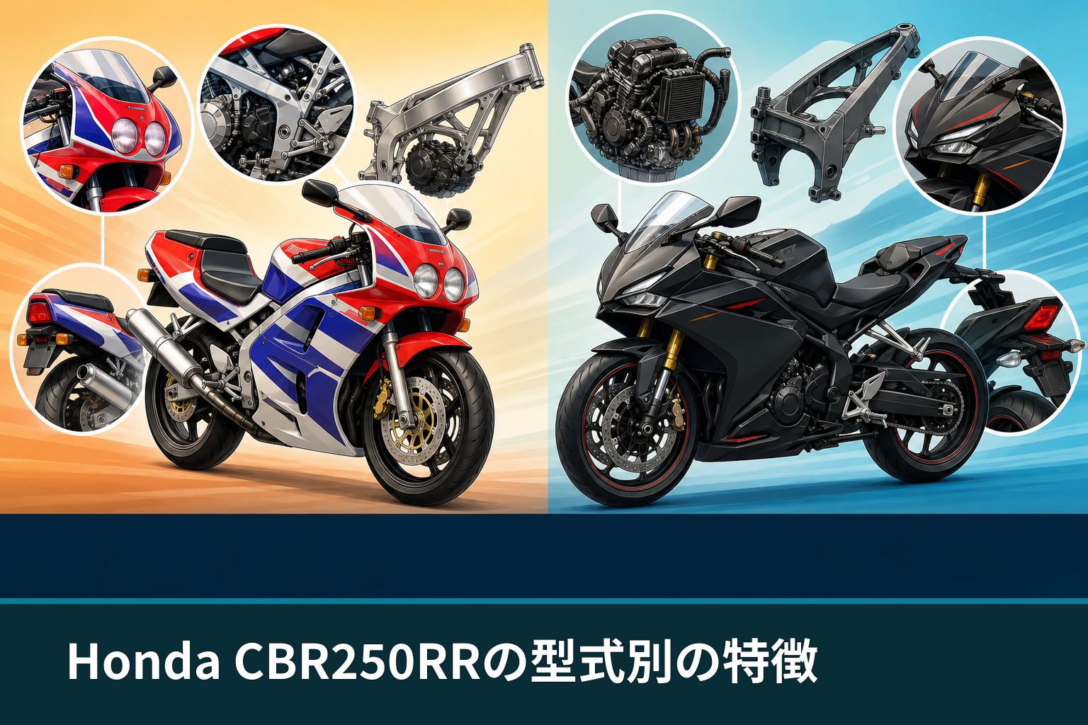 Honda CBR250RRの型式別の特徴