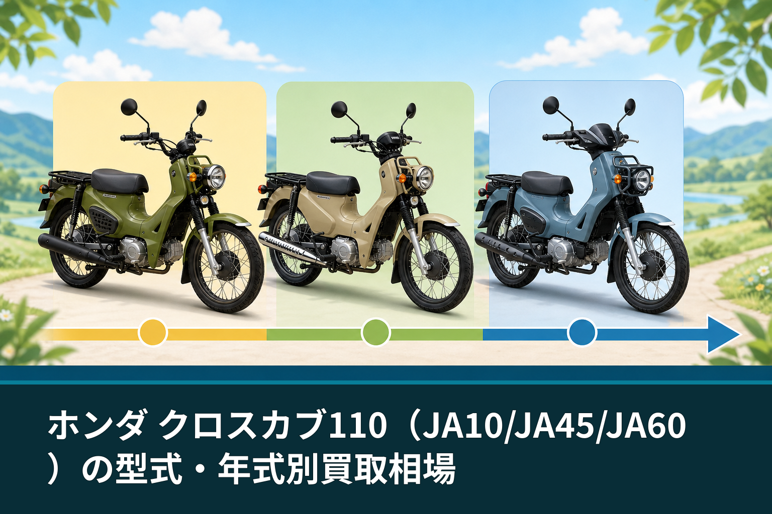 ホンダ クロスカブ110(JA10/JA45/JA60)の型式・年式別買取相場