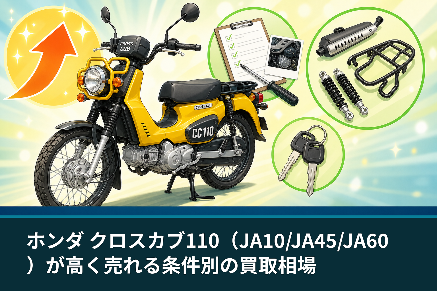 ホンダ クロスカブ110(JA10/JA45/JA60)が高く売れる条件別の買取相場