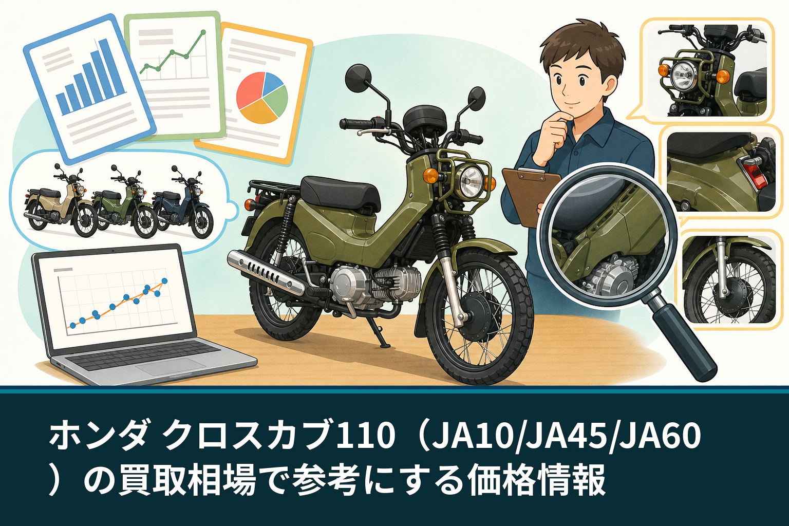 ホンダ クロスカブ110(JA10/JA45/JA60)の買取相場で参考にする価格情報