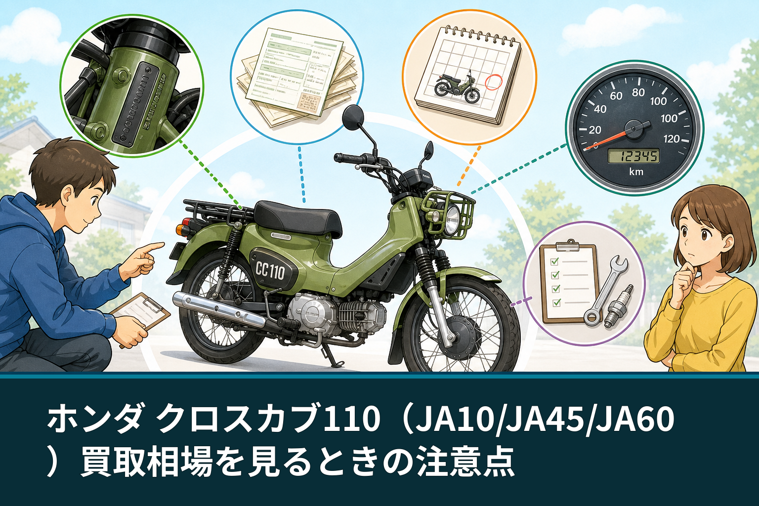 ホンダ クロスカブ110(JA10/JA45/JA60)買取相場を見るときの注意点