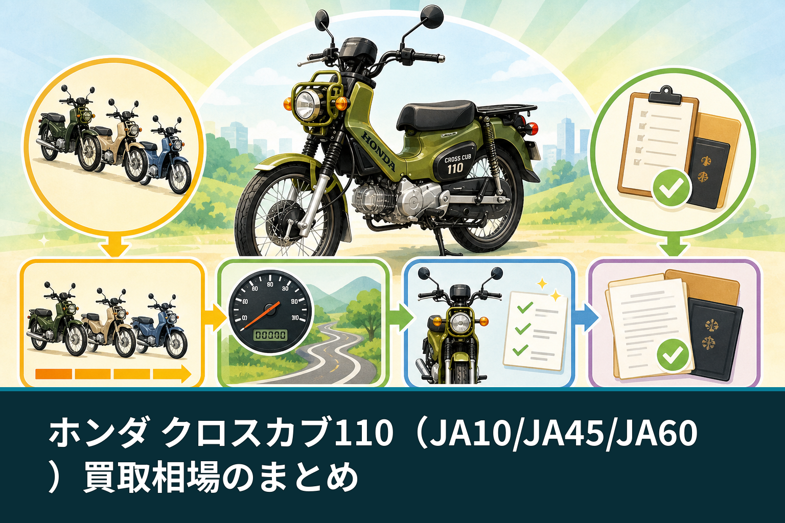 ホンダ クロスカブ110(JA10/JA45/JA60)買取相場のまとめ