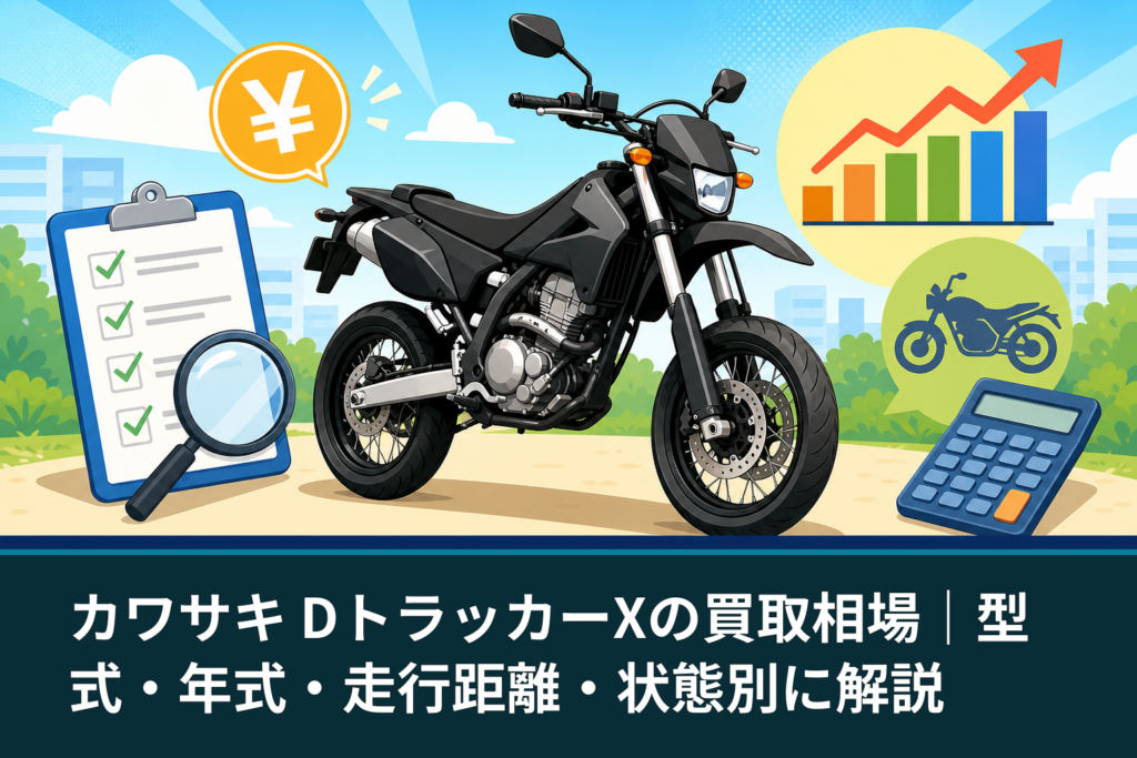 カワサキ DトラッカーXの買取相場｜型式・年式・走行距離・状態別に解説