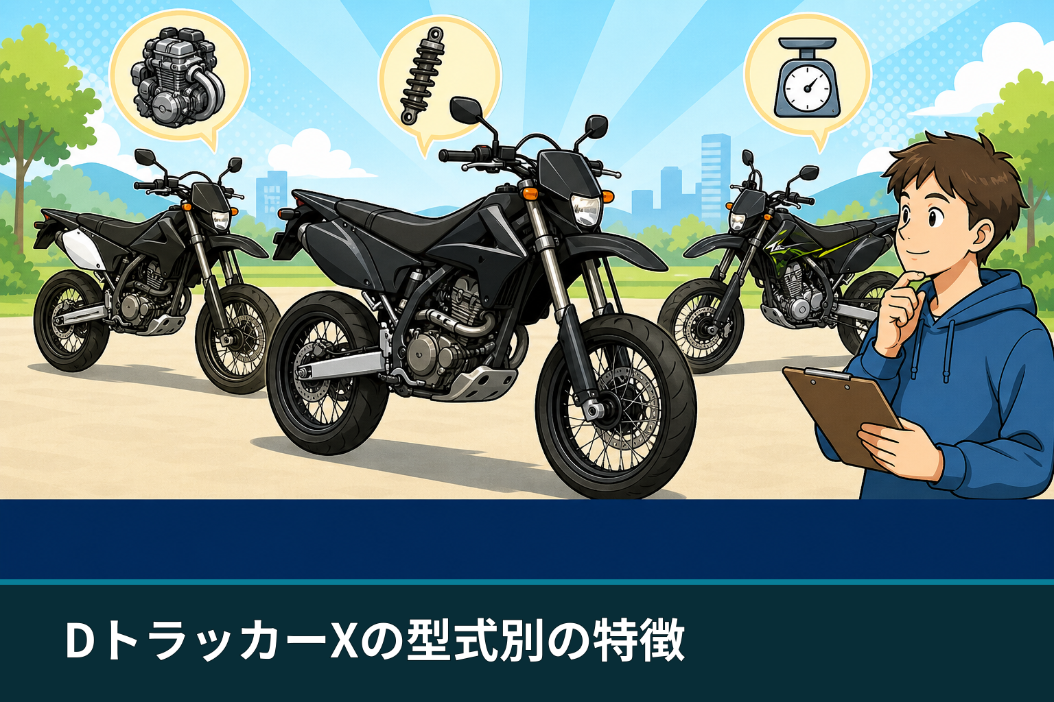 DトラッカーXの型式別の特徴