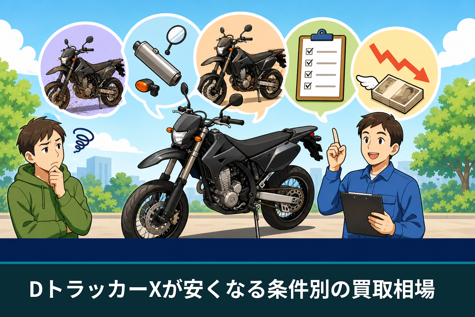 DトラッカーXが安くなる条件別の買取相場