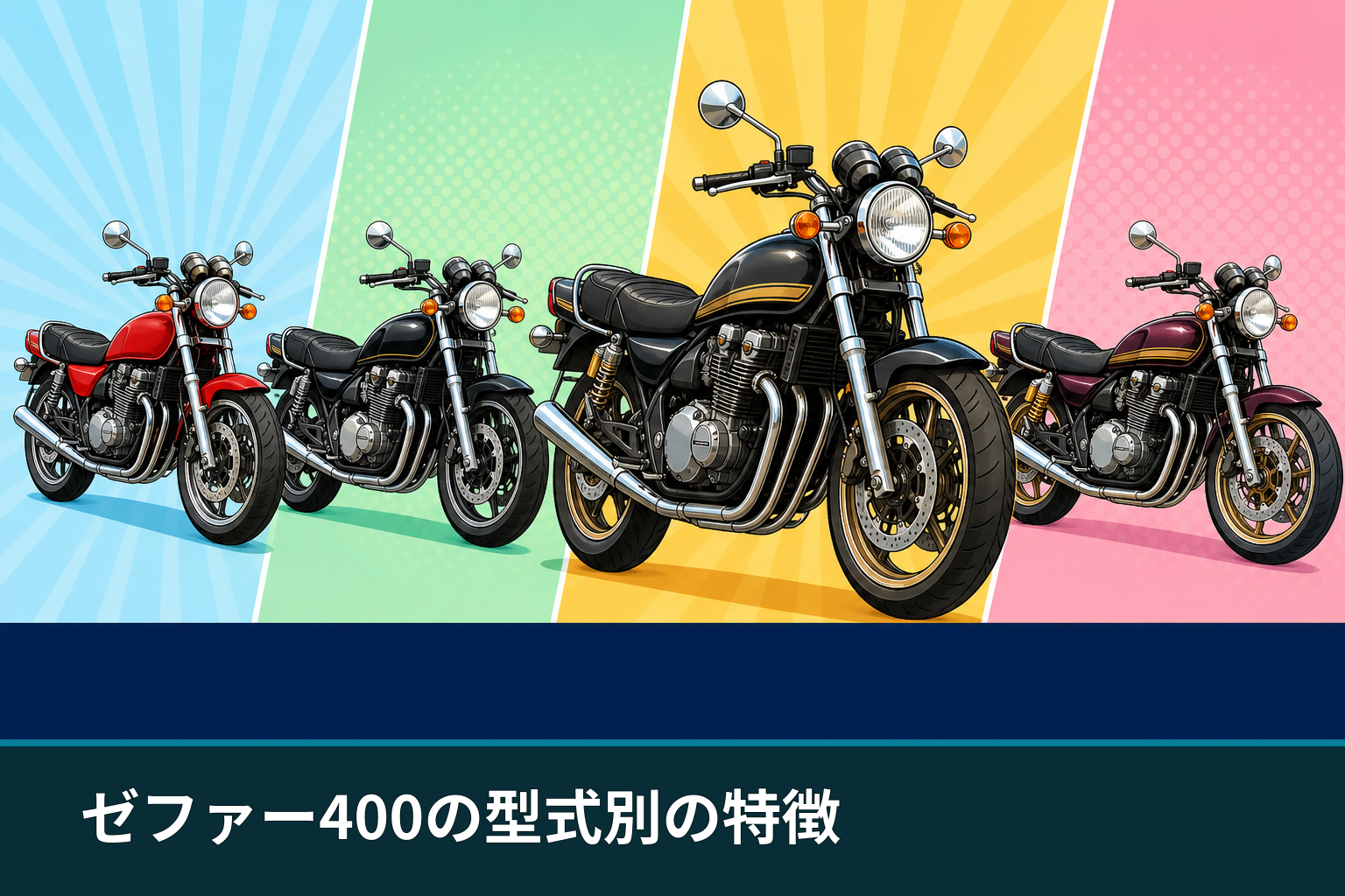 ゼファー400の型式別の特徴