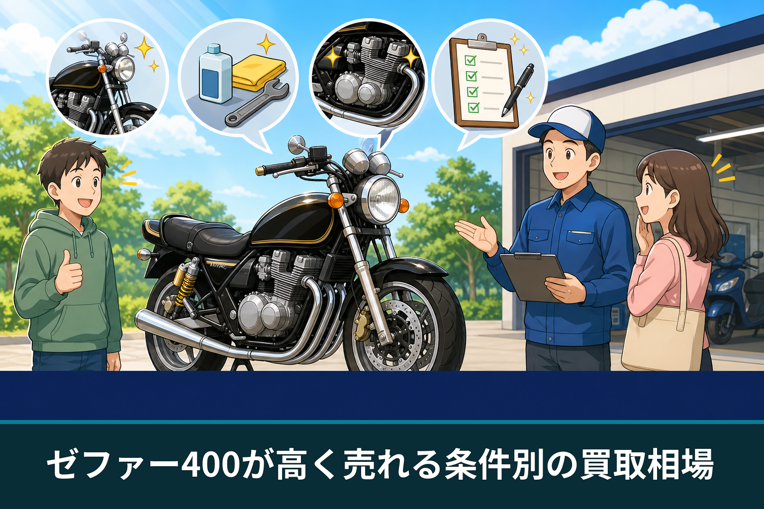 ゼファー400が高く売れる条件別の買取相場
