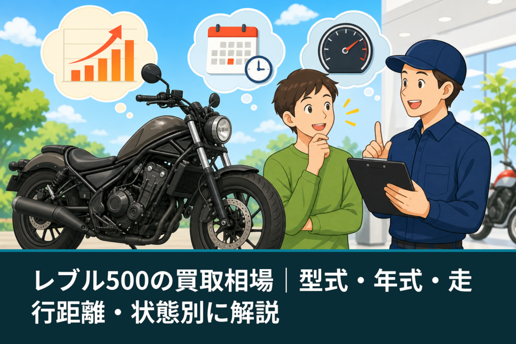 レブル500の買取相場｜型式・年式・走行距離・状態別に解説