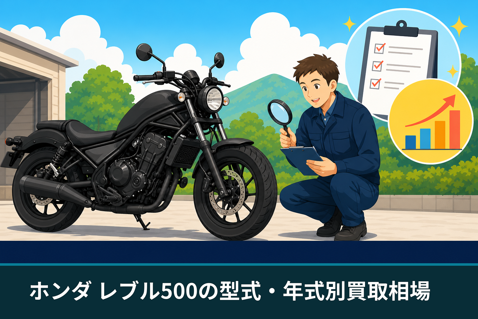 ホンダ レブル500の型式・年式別買取相場