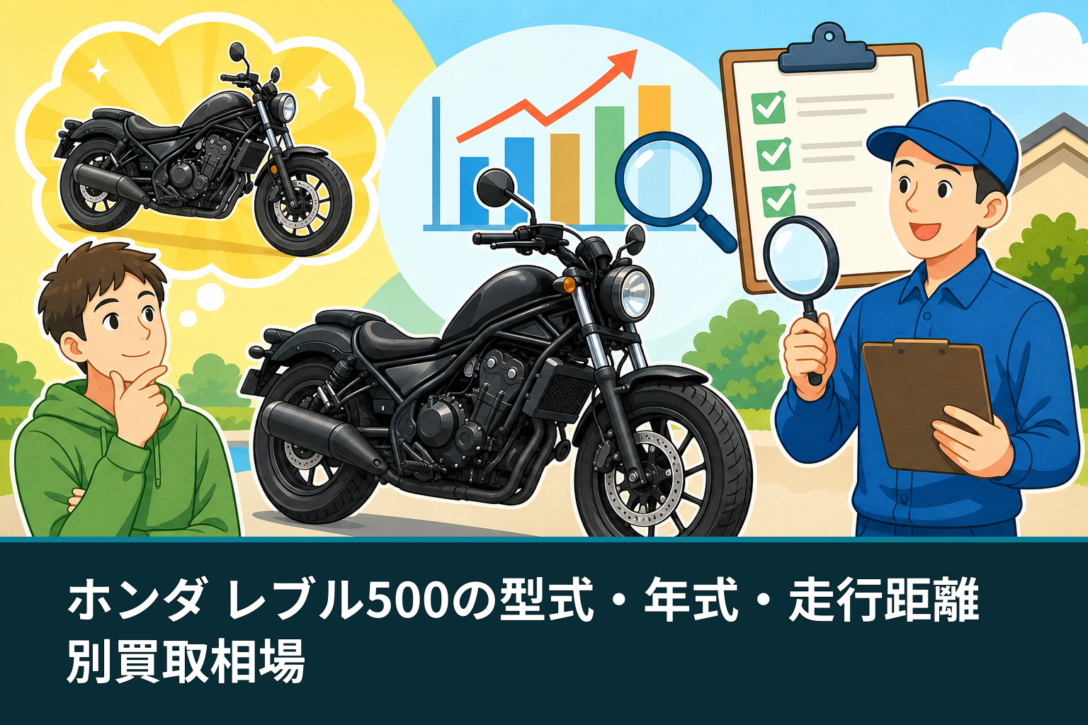 ホンダ レブル500の型式・年式・走行距離別買取相場